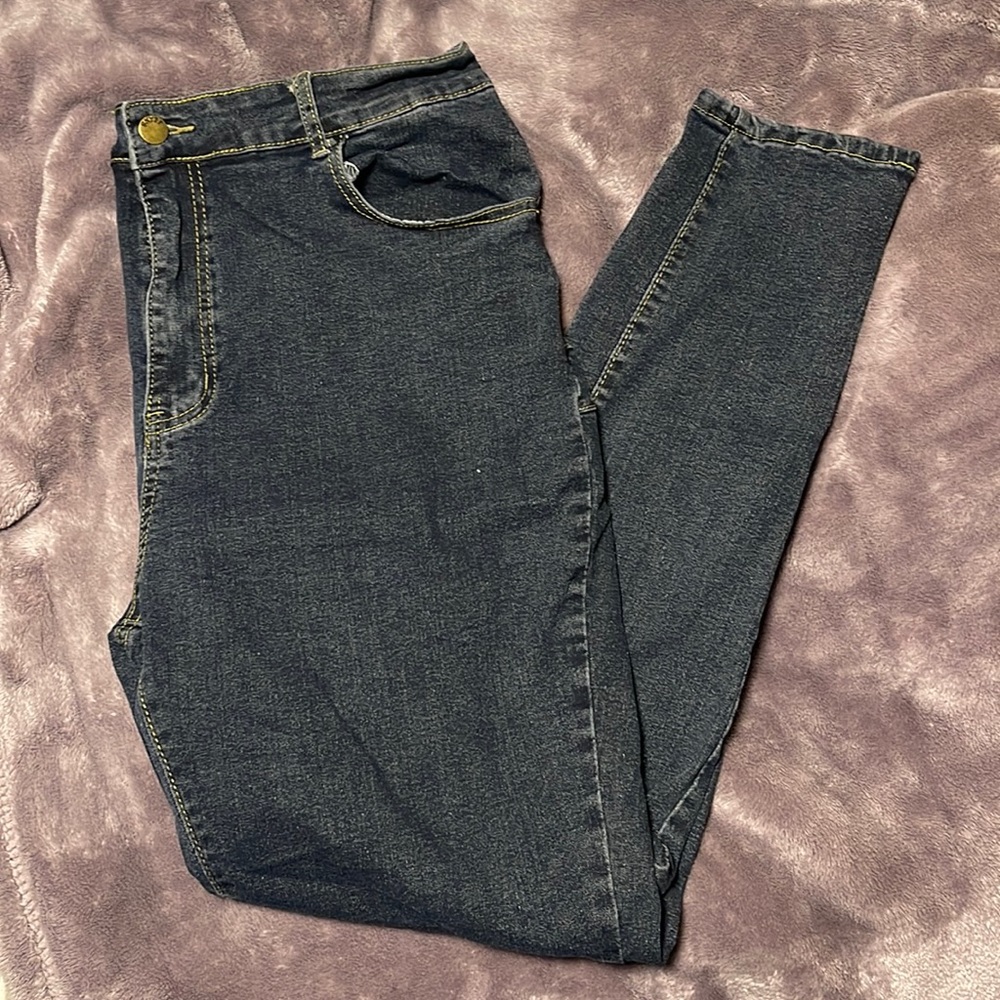 Deep wash skinny jeans